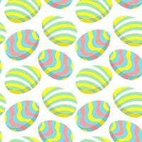 Seamless pattern, Easter eggs on a white background. Festive background, print, textile, wallpaper, vector