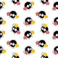 Seamless pattern, funny baby monsters. Children's print, textile, wallpaper, vector