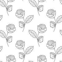 Seamless pattern, hand drawn outline flowers, pastel colors. Textile, design for pastel linen, background, vector