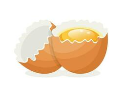 roto huevo icono. comida sano orgánico y mercado tema. aislado diseño. vector ilustración