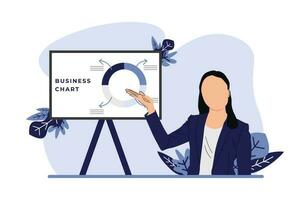 Business woman flat character vector