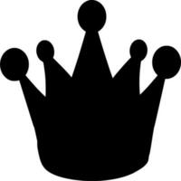 Vector silhouette of crown on white background