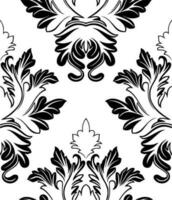 Vector silhouette of floral pattern on white background