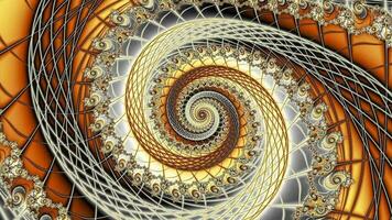 abstract geometric spiral fractal colorful flow animation loop video