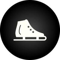 icono de vector de zapato de patinaje sobre hielo