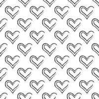 Vector silhouette of heart pattern on white background