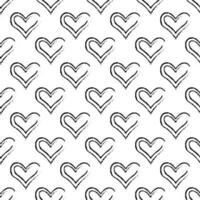 Vector silhouette of heart pattern on white background