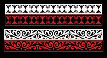 Decorative wall panels set Jali design CNC pattern, laser cutting pattern, router CNCcutting.Jali Laser cut decorative panel set with lace pattern. vector