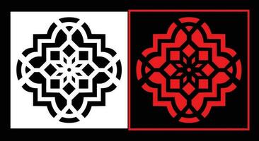 Decorative wall panels set Jali design CNC pattern, laser cutting pattern, router CNCcutting.Jali Laser cut decorative panel set with lace pattern. vector