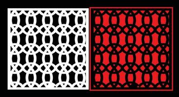 Decorative wall panels set Jali design CNC pattern, laser cutting pattern, router CNCcutting.Jali Laser cut decorative panel set with lace pattern. vector