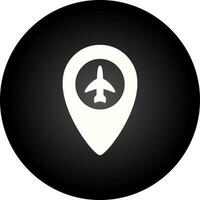 Airport Location Vector Icon