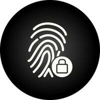 Fingerprint Lock Vector Icon