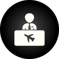 icono de vector de información de vuelo