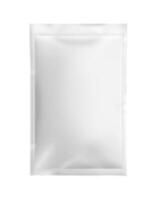 White foil blank paper bag envelope isolated on white background. Packaging template collection with clipping path included. photo