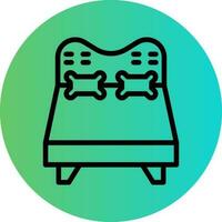 Double Bed Vector Icon Design