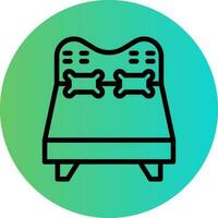 diseño de icono de vector de cama doble