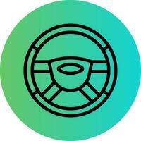 Steering Wheel Vector Icon Design