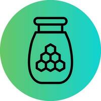 Honey Jar Vector Icon Design