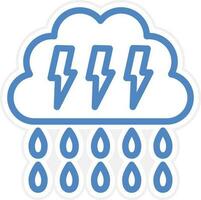 Heavy Rain Vector Icon Style