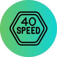 Speed Limit Vector Icon Design