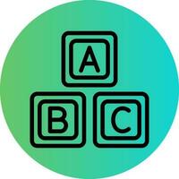 ABC Blocks Vector Icon Design