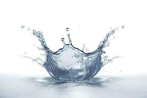 Water splash isolated on white background. photo