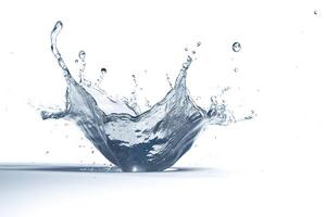 Water splash isolated on white background. photo