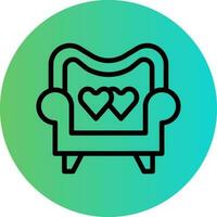 diseño de icono de vector de silla de boda