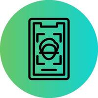 Mobile Face Scan Vector Icon Design