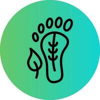 Carbon Footprint Vector Icon Design