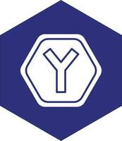 Y Intersection Vector Icon design