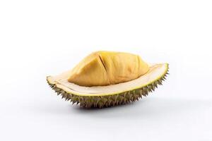 Rey de fruta, Durian aislado en blanco antecedentes. ai generado foto