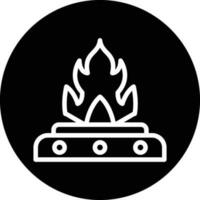 Oil Fire Vector Icon Design