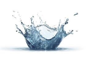 Water splash isolated on white background. photo