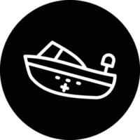 Rescue Boat Vector Icon Design