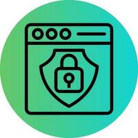 Web Protection Vector Icon Design