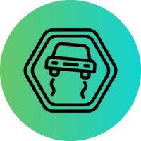 Slippery Road Vector Icon Design