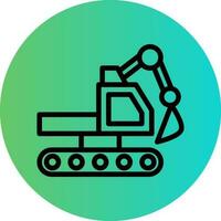 Excavator Vector Icon Design