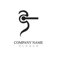 Door handle vector logo and symbol design