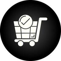 icono de vector de carrito de compras