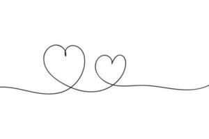 Abstract hearts as  line drawing vector