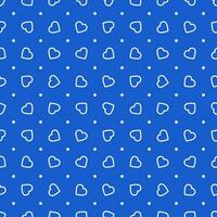 Heart love and dot seamless pattern vector