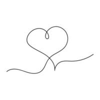 Abstract hearts as  line drawing vector