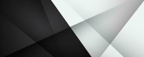 3D black white geometric abstract background overlap layer on bright space with slash effects decoration. Graphic design element cutout style concept for banner, flyer, card, or brochure cover vector