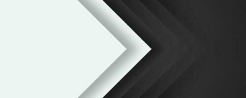 3D black white geometric abstract background overlap layer on bright space with slash effects decoration. Graphic design element cutout style concept for banner, flyer, card, or brochure cover vector