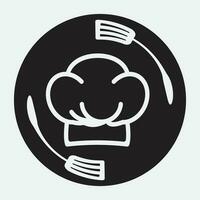 Cocinando logo. icono o símbolo para diseño menú restaurante. vector