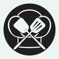 Cooking logo. Icon or symbol for design menu restaurant. vector