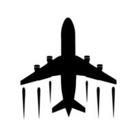 Plane icon vector, solid illustration, pictogram isolated on white vector