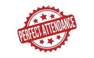 Perfect Attendance rubber grunge stamp seal vector