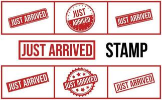 Just Arrived Rubber Stamp Set Vector